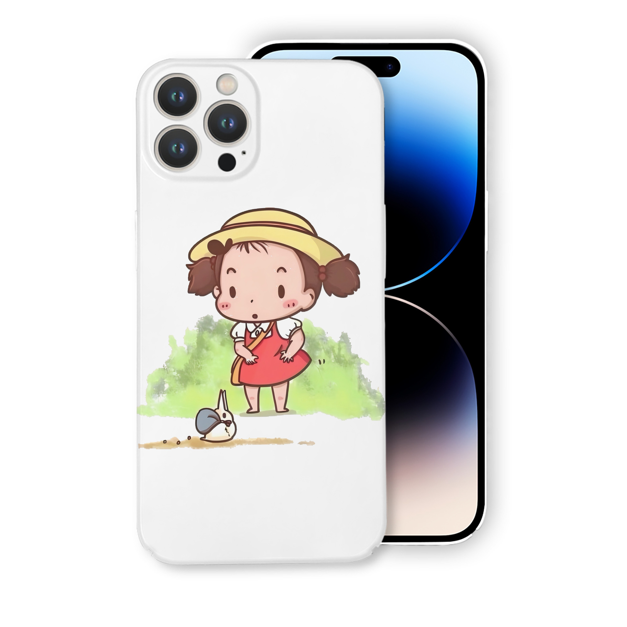 （画像用） となりのトトロ 草壁メイ 草壁サツキ My Neighbor Totoro Satsuki Kusakabe Mei Kusakabe 【iPhone 14シリーズ対応】ハードケース